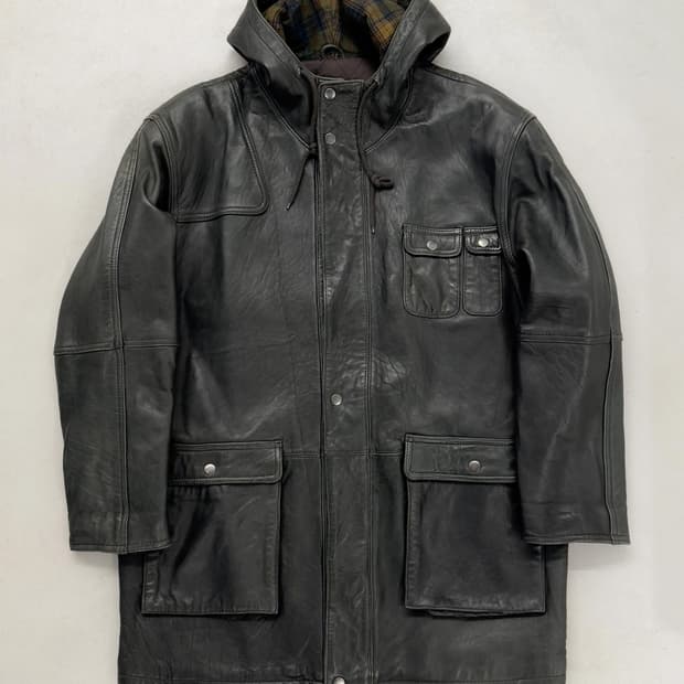 Harajuku Mother 레더 후드 자켓