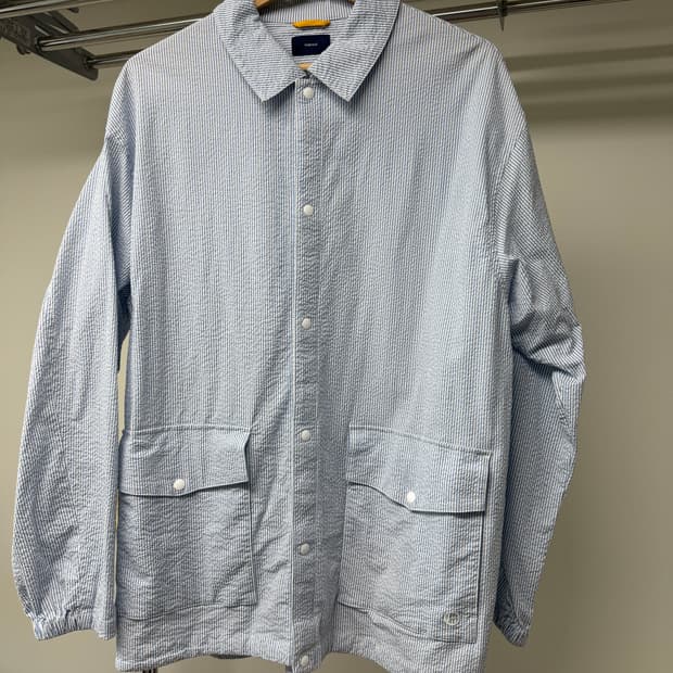 하이드아웃 시어서커 코치 자켓 블루 스트라이프 4사이즈