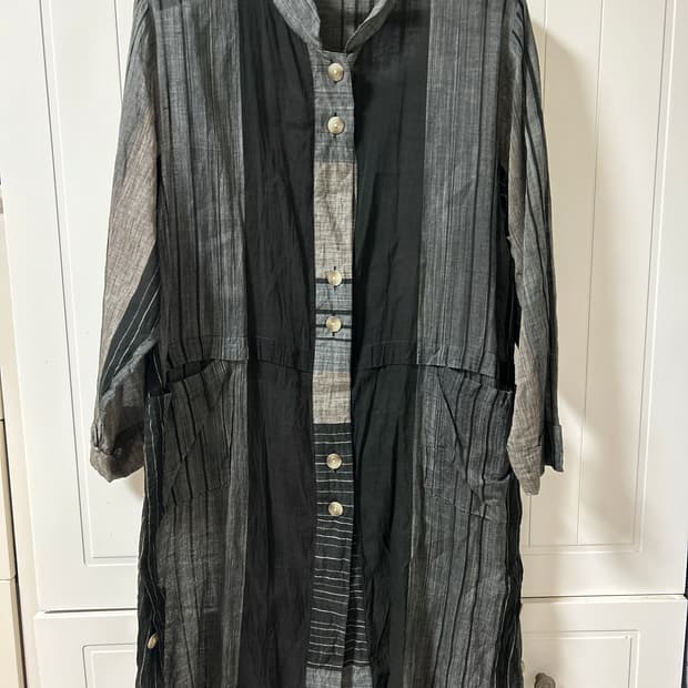 빈티지 기모노 스타일 시스루 여름 아우터