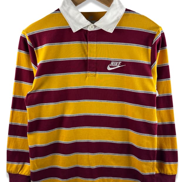 나이키 버건디 옐로우 럭비티셔츠2212