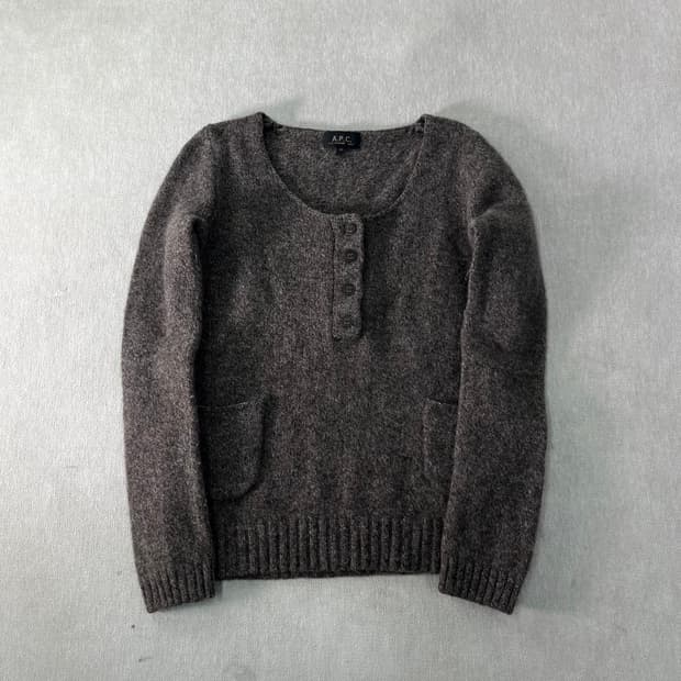 W 90 APC 아페쎄 00s 헨리넥 램스울 니트