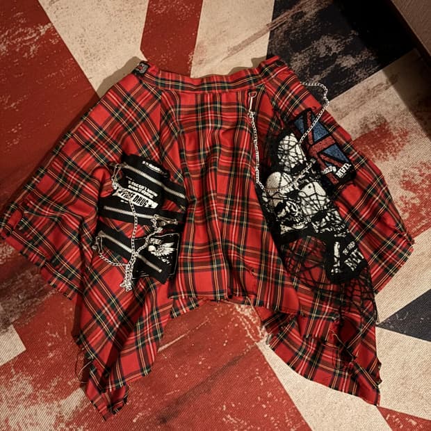 매드펑크 타탄체크 스커트