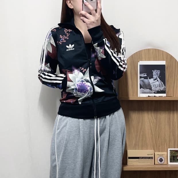 [정품] 아디다스 블랙 LOTUS PRINT 져지 [ 85 ]