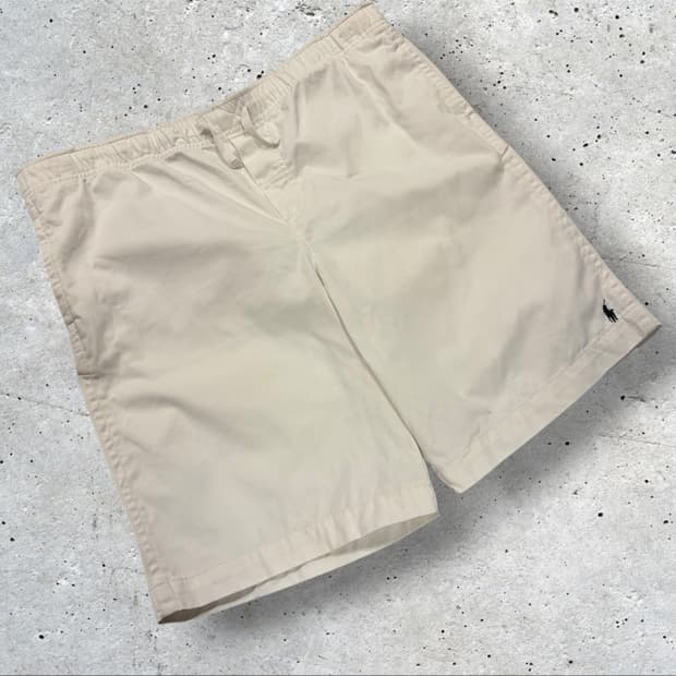 [XL] 폴로 랄프로렌 코튼 화이트 반바지 하프 팬츠 D414