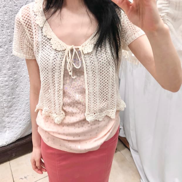 sparkle summer knit cardigan 