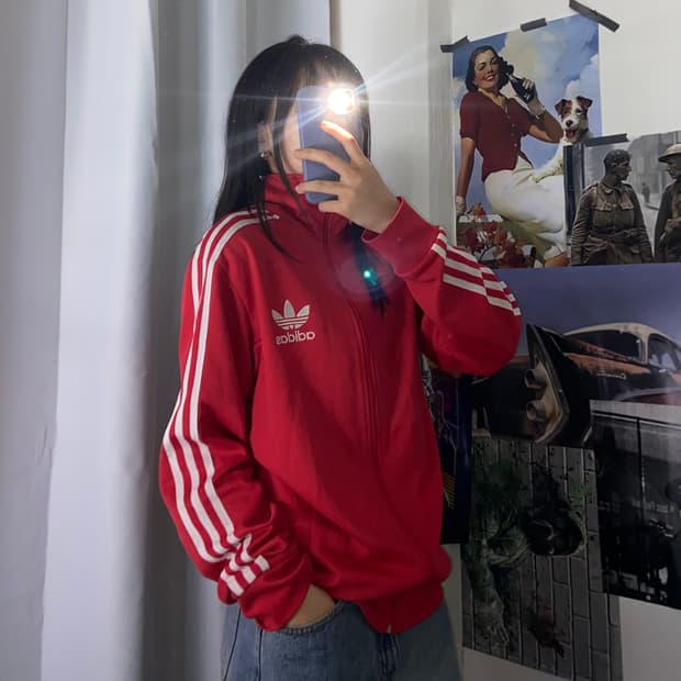 아디다스 레드 유로파 트랙탑 져지 L