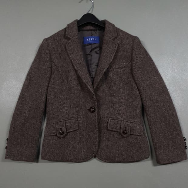 KEITH 키이스 울 모 투포켓 싱글 버튼 미니멀 자켓 (여성 44-55