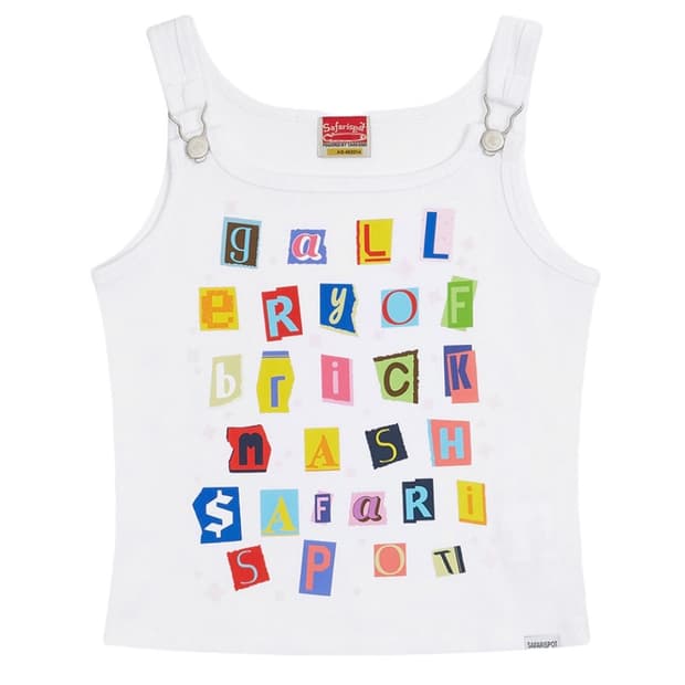 사파리스팟 1/2 스티커팩 서스펜더 슬리브리스 화이트