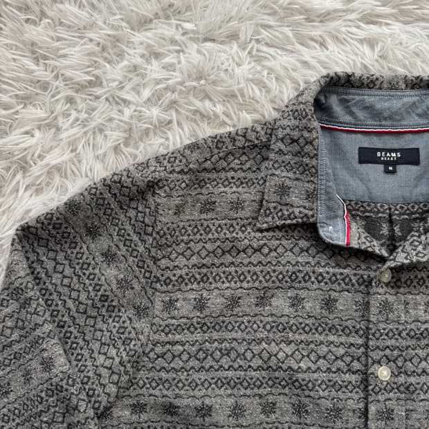 BEAMS 일본빈티지 벨벳 셔츠 빔즈 빈티지셔츠 빔즈셔츠 m 95