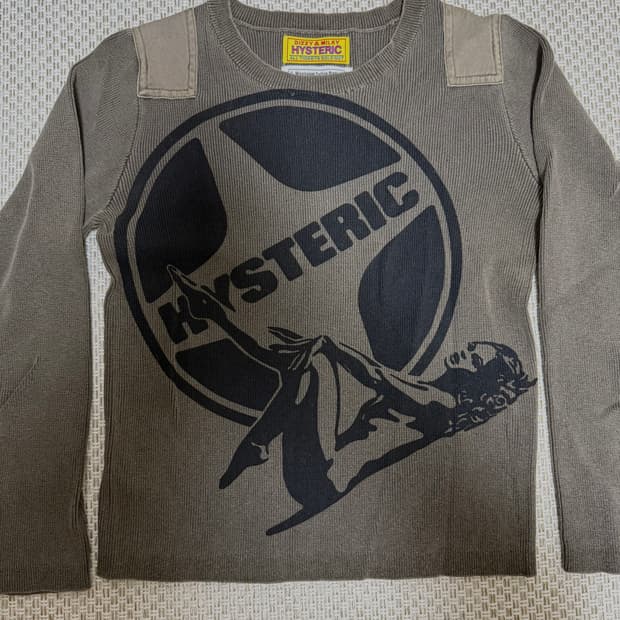 (w)히스테릭글래머 레저 숏 렝스 풀오버 카키