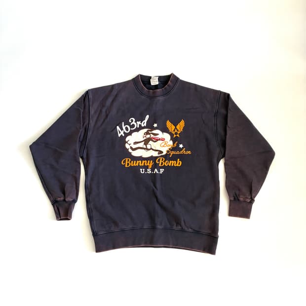 아웃스탠딩 밀리터리 맨투맨 네이비