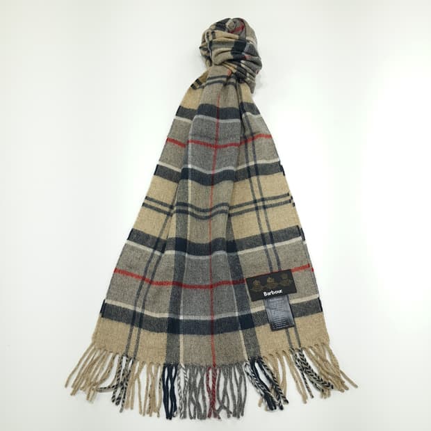 MX245 바버 클래식 타탄체크 램스울 빅사이즈 목도리 머플러