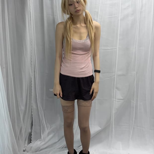 Vintage] Pink Lace Inner Top