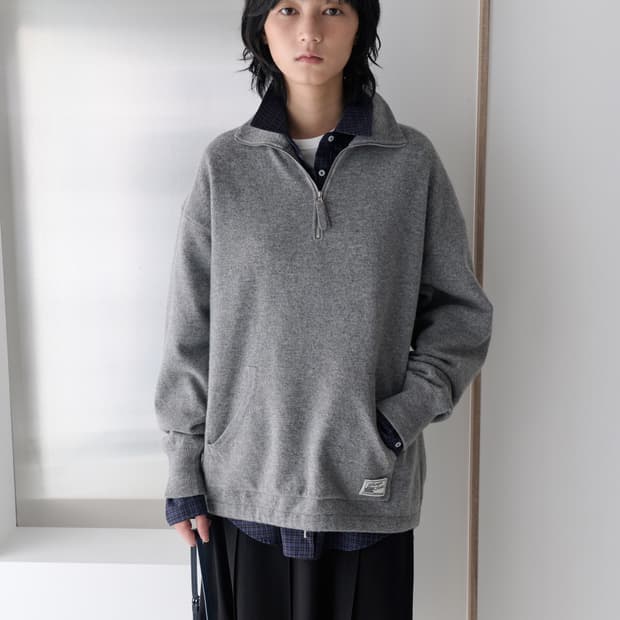 르바 니트 하프 집업