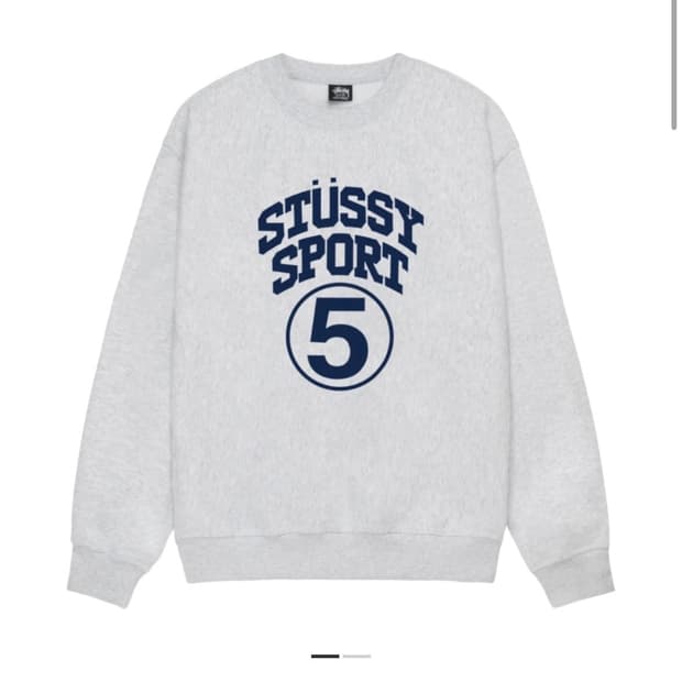 M 스투시 스포츠 5 크루 애쉬 헤더 그레이 맨투맨