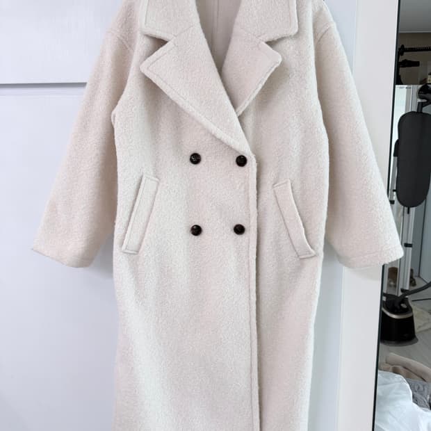 Forever 21 아이보리 부클 롱코트 Free
