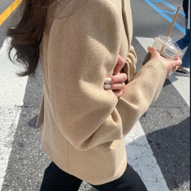 모로마켓 헤링본 울 재킷