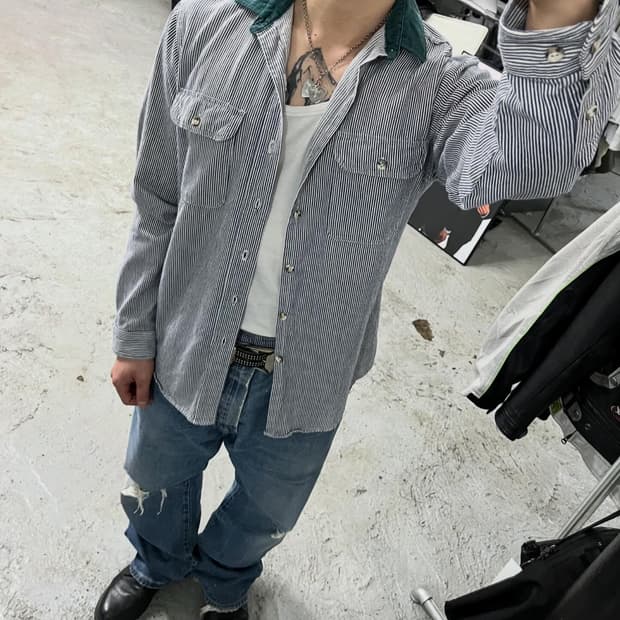 80s Prentiss Outdoors hickory shirt 