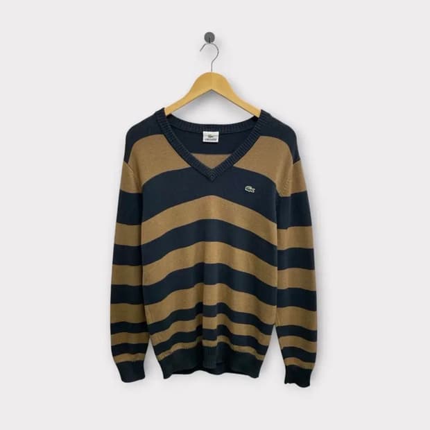 라코스테 스트라이프 브이넥 니트 95