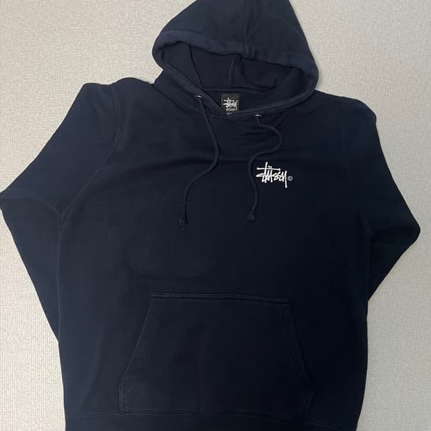 90s 스투시 베이직 후드티 네이비 M