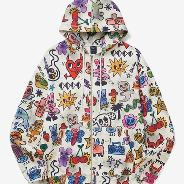 위캔더스 후드집업 ISCREAM HOODIE ZIPUP (IVORY)