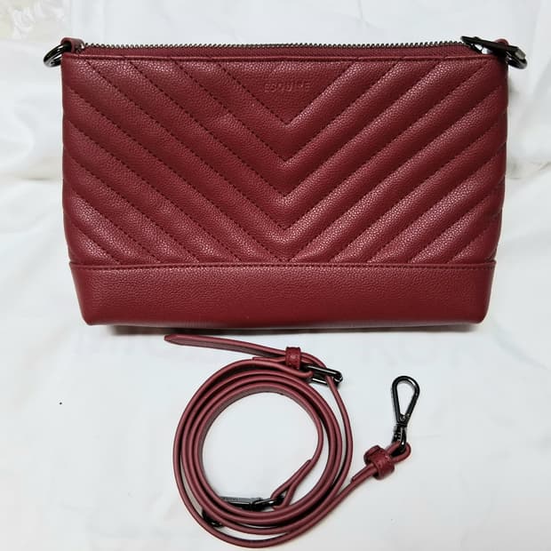 에스콰이아 레드 퀼팅 크로스백#새상품