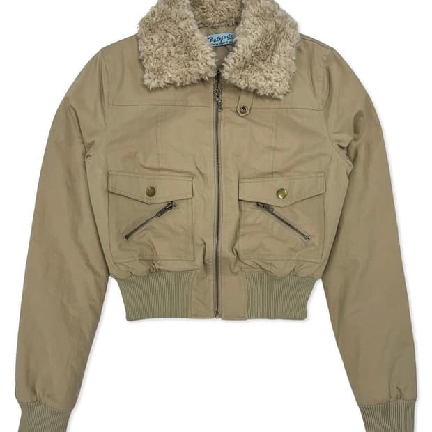 페일제이드 빈티지 코튼 패디드 봄버 점퍼 베이지