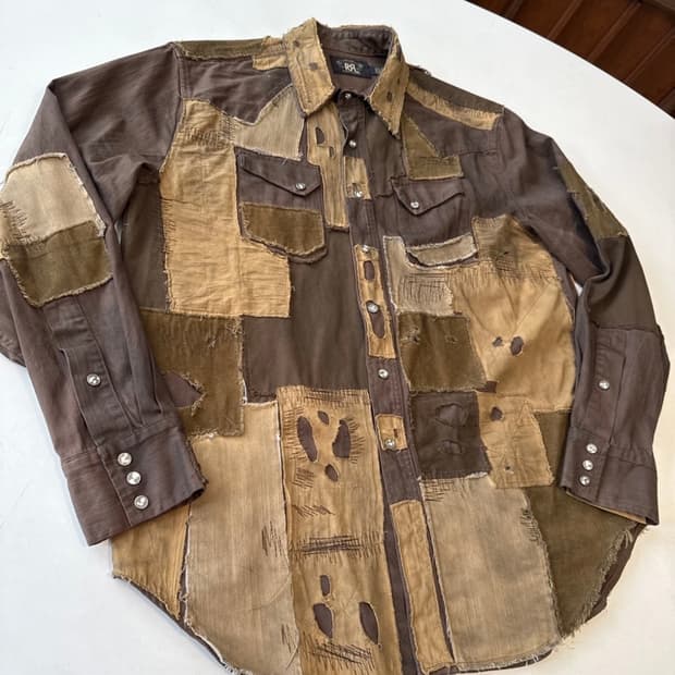 XL 더블알엘 리미티드 패치워크 웨스턴 셔츠