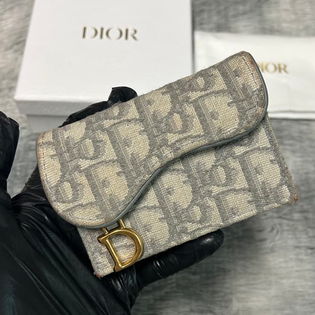 디올 오블리크 새들 카드지갑