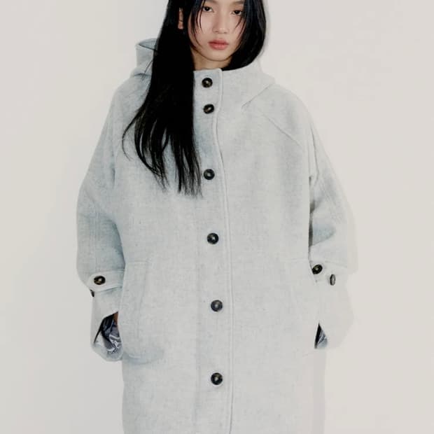 오피쉬 RICH WOOL HALF COAT_GRAY
