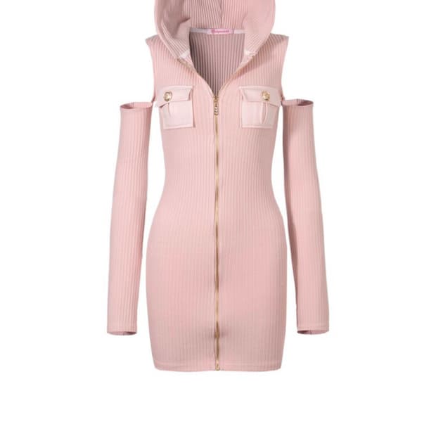 베이비메탈클럽 골드 버튼 후디 원피스 베이비 핑크 베메클 갸루 오네 히메