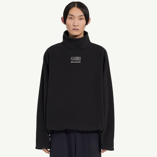 [M,L,XL]살로몬 x mm6 메종마르지엘라 25fw 플리스 탑/블랙