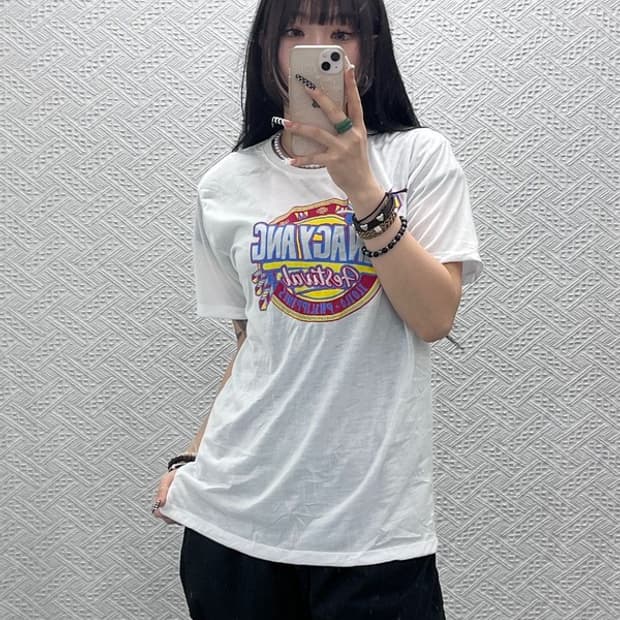 카미사 오리엔탈 인디언 히피 프린팅 반팔티 L C10634