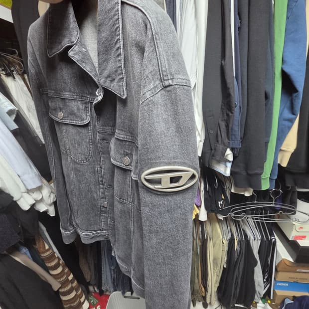Diesel 데님 자켓 블랙 XL