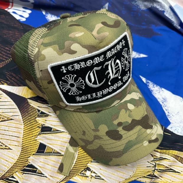 s급 빈티지 크롬하츠st 오버핏 카모대두볼캡 XL