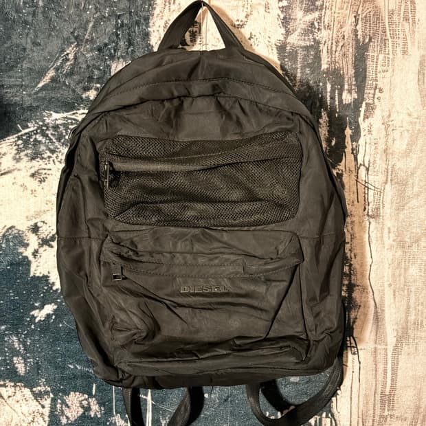 Diesel Nylon Multi-Pocket Mesh Backpack