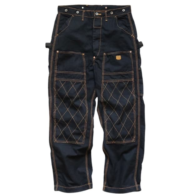 2) 캐피탈 씬 캔버스 럼버 팬츠 블랙 바지 데님