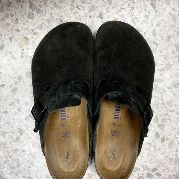 버켄스탁 보스턴 블랙스웨이드 270