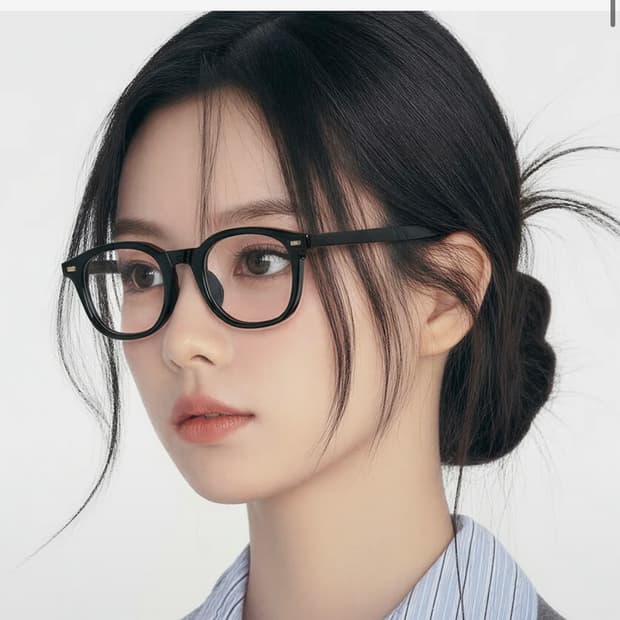 리끌로우 RC E374 BLACK 검정 뿔테