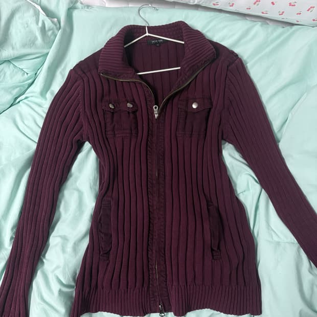 Michel klein 버건디 자켓