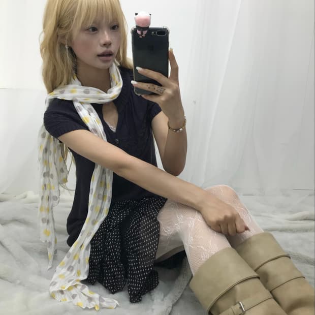 𝜗𝜚퍼플 도트 러블리 코디 set 𝜗𝜚 
