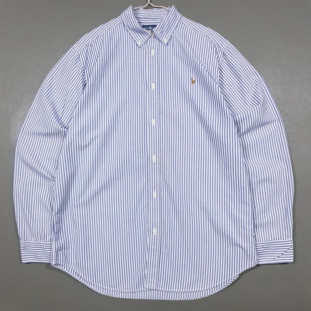 실측 L) 폴로 랄프로렌 멀티 포니 버튼다운 스트라이프 옥스포드 셔츠