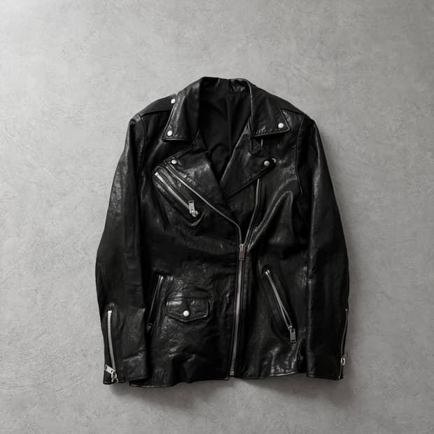 빈티지 이태리 램스킨 라이더 자켓