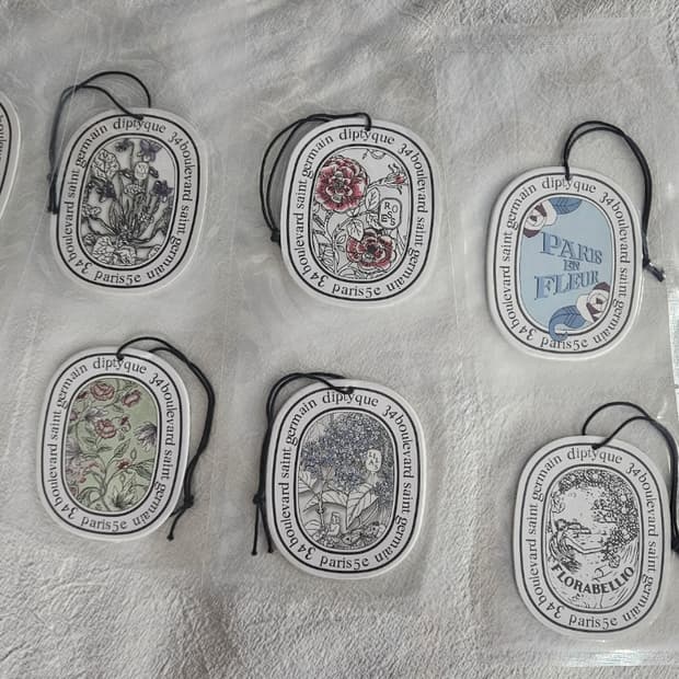 차량용 방향제 종이방향제 딥디크 실내용방향제 새상품 10개