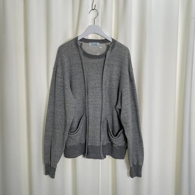 [L] 옴브레니노 가디건 맨투맨 그레이