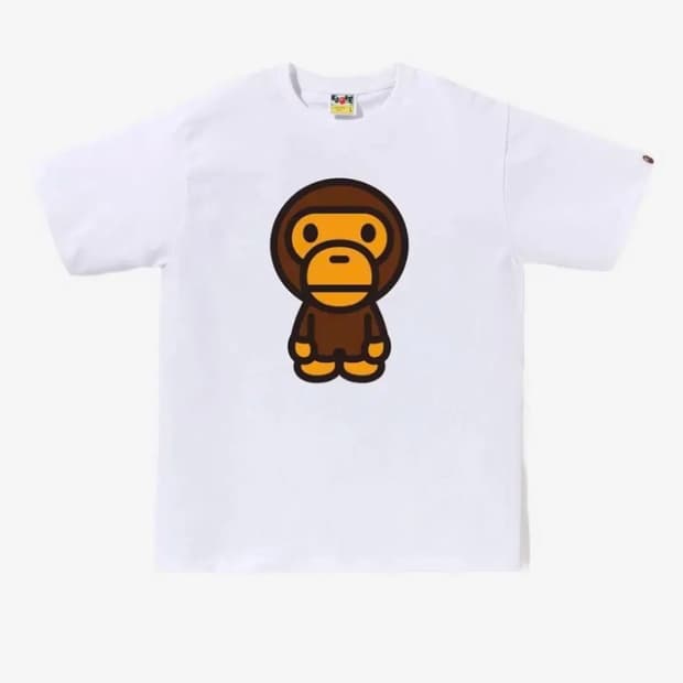 베이프 빅 베이비 마일로 티셔츠 화이트 라지 L