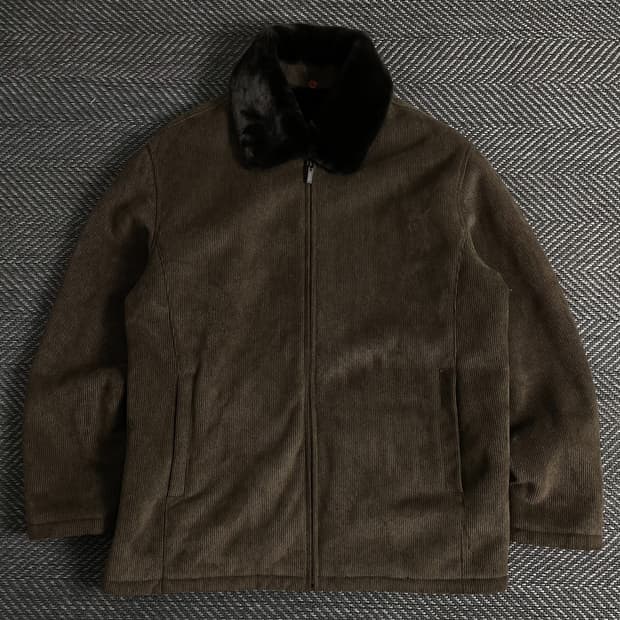 Nottinghill 브라운 코듀로이 퍼 자켓o 4133