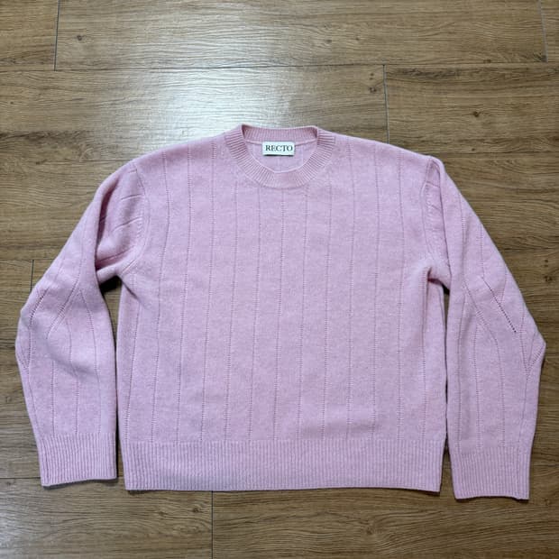 렉토 24fw 핑크 울 니트