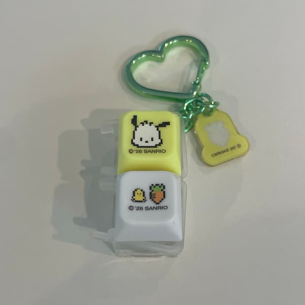 산리오 포차코 led 키캡 키링