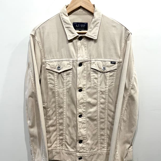 아르마니 진스 데님 트러커 자켓